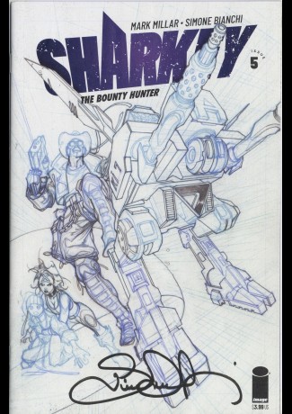 Sharkey the Bounty Hunter #5 - albo originale variant firmato