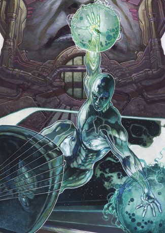 Serigrafia di Silver Surfer firmata da Simone Bianchi